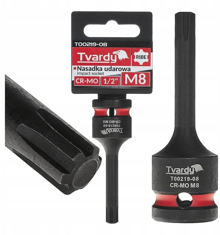 Tvardy Nasadka smūginis RIBE 1/2'' M8 CR-MO (10/100)