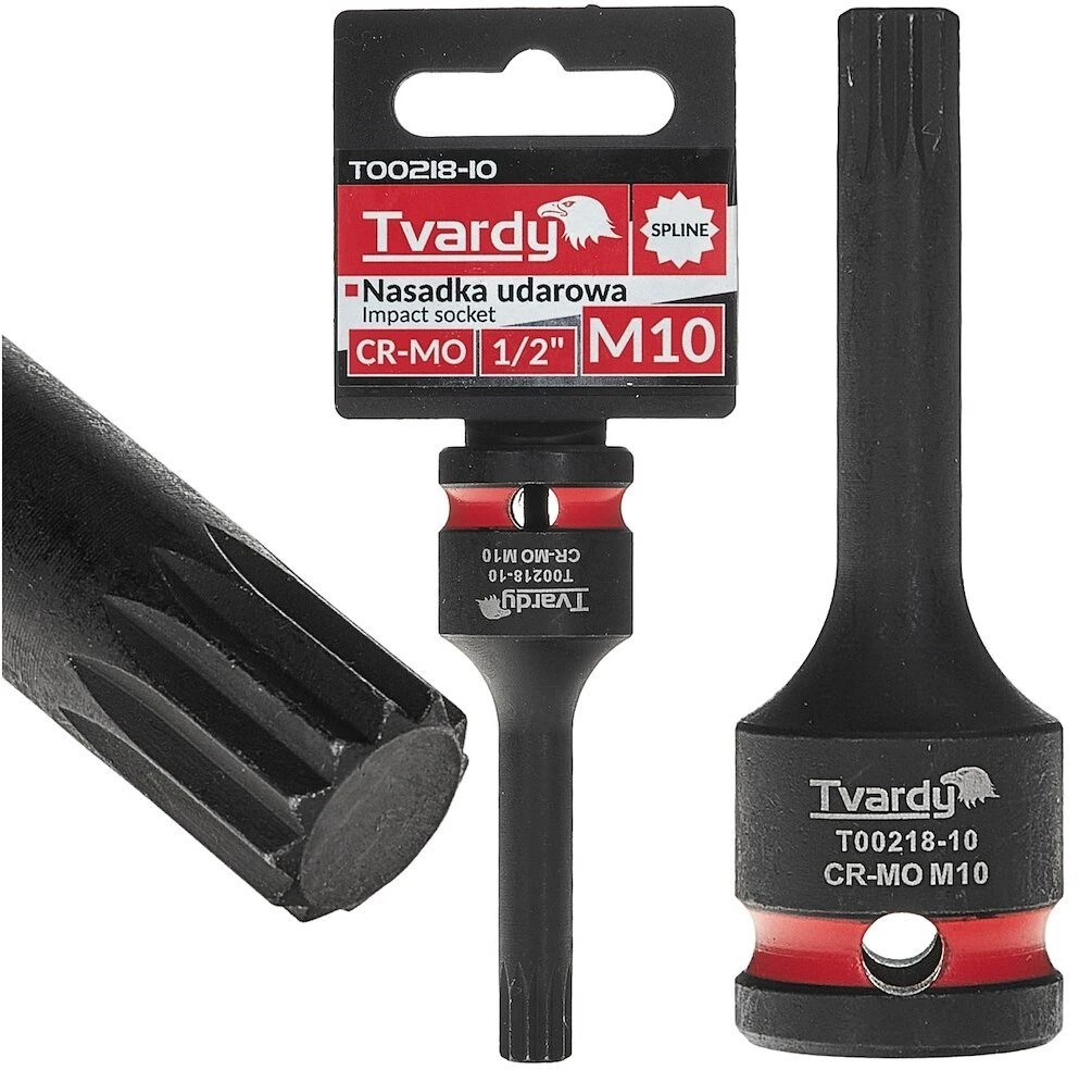 Tvardy Smūginė galvutė SPLINE 1/2'' M10 CR-MO (10/100)