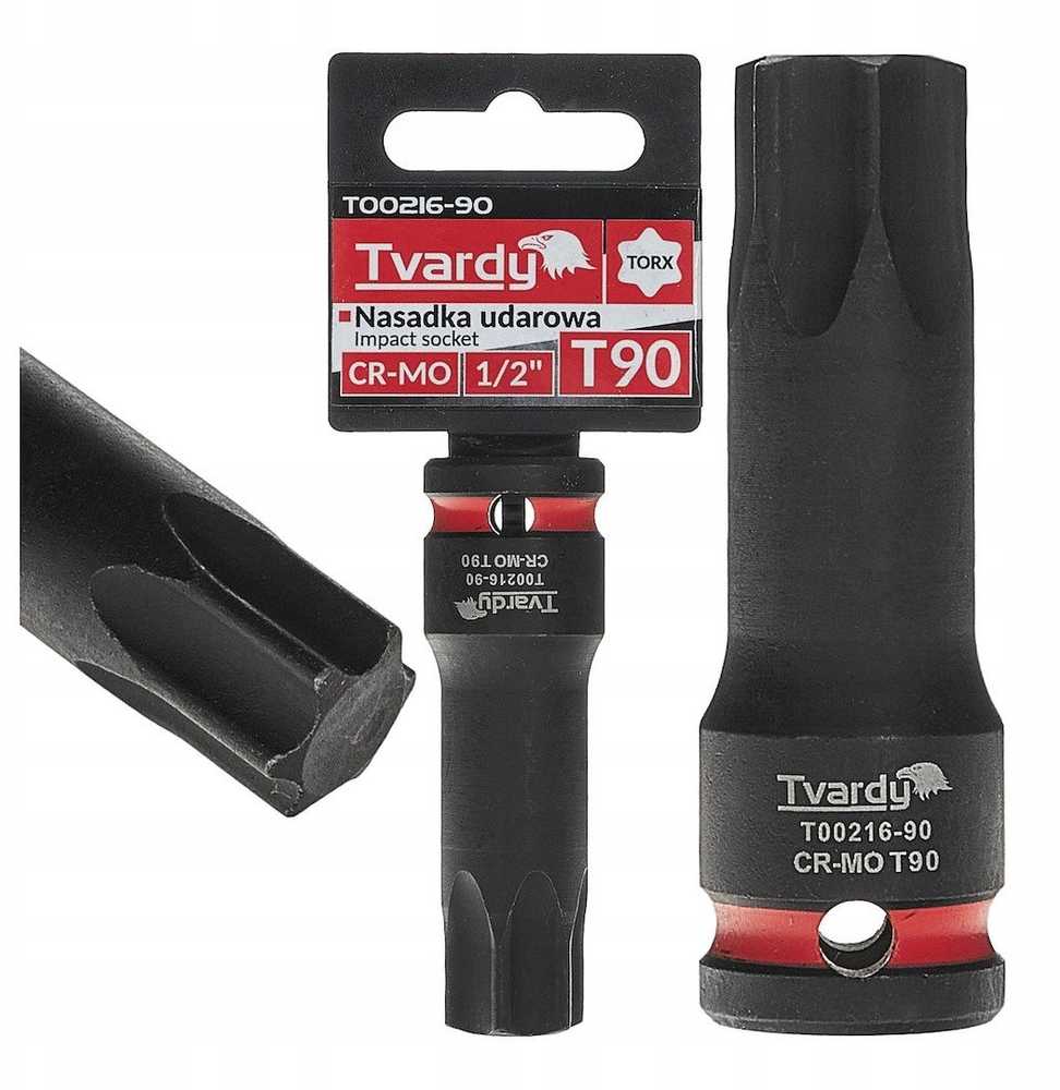 Tvardy Smūginė galvutė TORX 1/2'' T90 CR-MO (8/80)