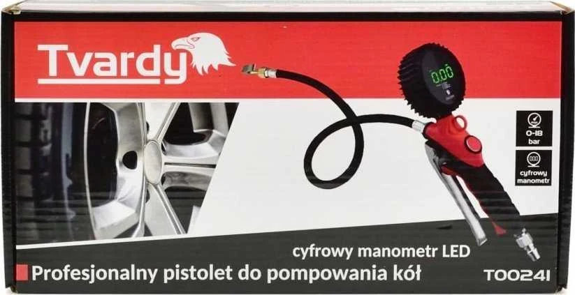 „Tvardy Professional“ padangų pripūtimo pistoletas su skaitmeniniu LED slėgio matuokliu 0–18 bar (20)