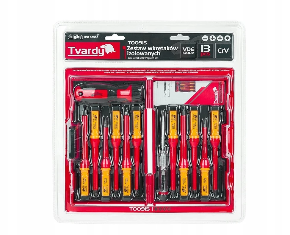 Tvardy Izoliuotų atsuktuvų rinkinys VDE 13 vnt. (20)