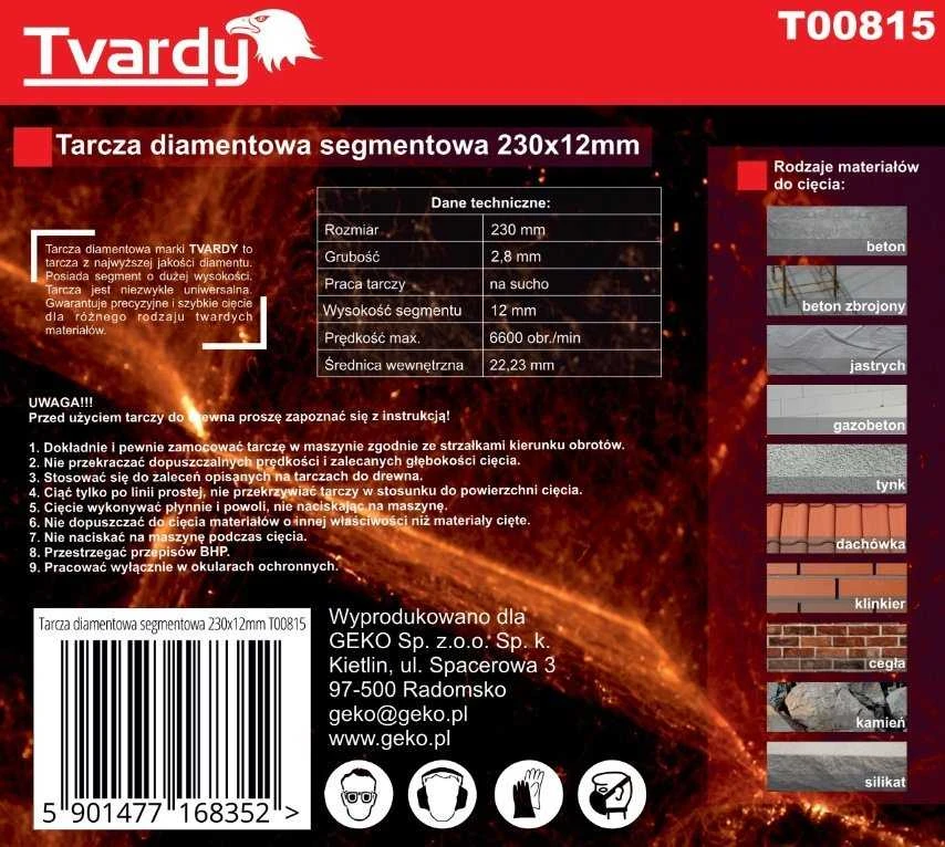 Tvardy Segmentuotas deimantinis diskas 230x12mm (25)