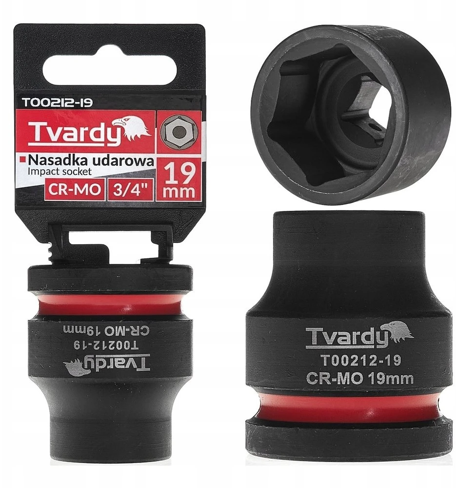 Tvardy Nasadka smūginis 3/4'' 6-kąt 19mm CR-MO (6/48)