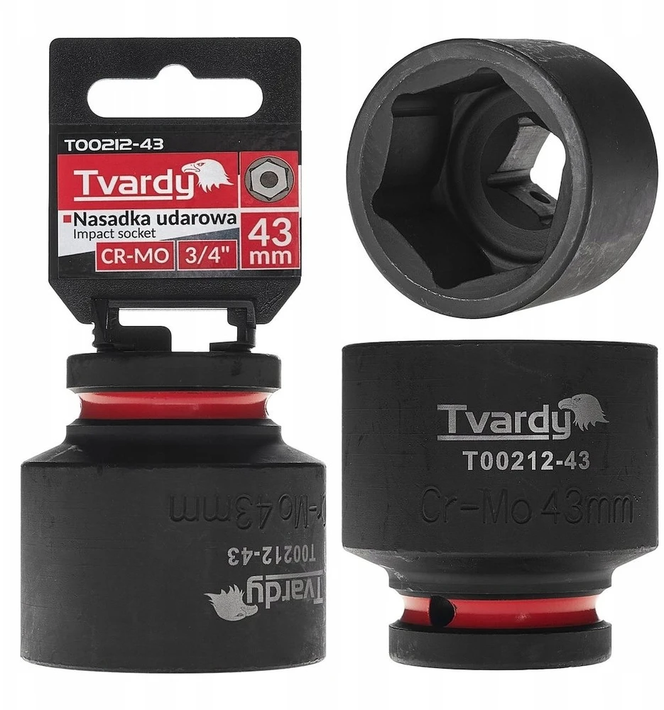Tvardy Nasadka smūginis 3/4'' 6-kąt 43mm CR-MO (4/16)