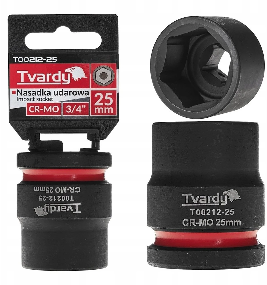 Tvardy Nasadka smūginis 3/4'' 6-kąt 25mm CR-MO (6/48)