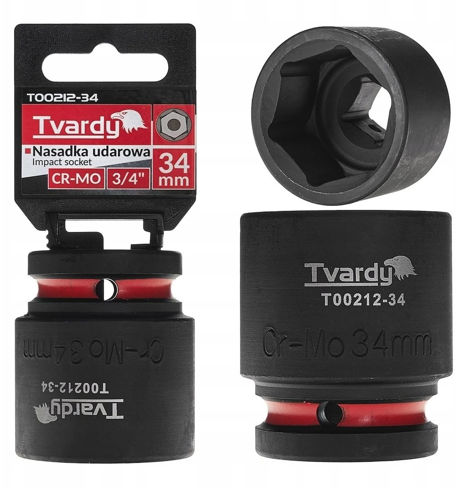 Tvardy Nasadka smūginis 3/4'' 6-kąt 34mm CR-MO (4/20)