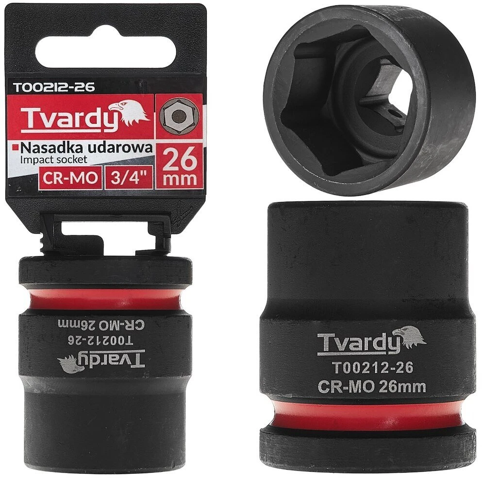 Tvardy Nasadka smūginis 3/4'' 6-kąt 26mm CR-MO (6/48)
