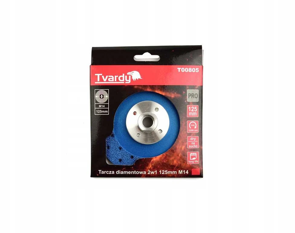 „Tvardy 2in1“ deimantinis diskas pjovimui, šlifavimui akmenims, keramikai 125 mm M14 (50)