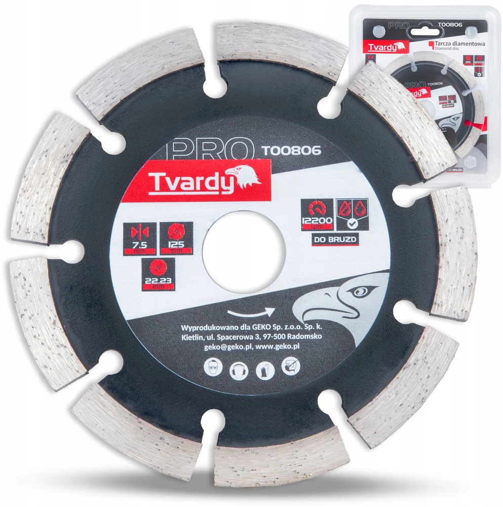 Tvardy Deimantinis diskas grioveliams 125x7.5x22.23mm PROFI (50)