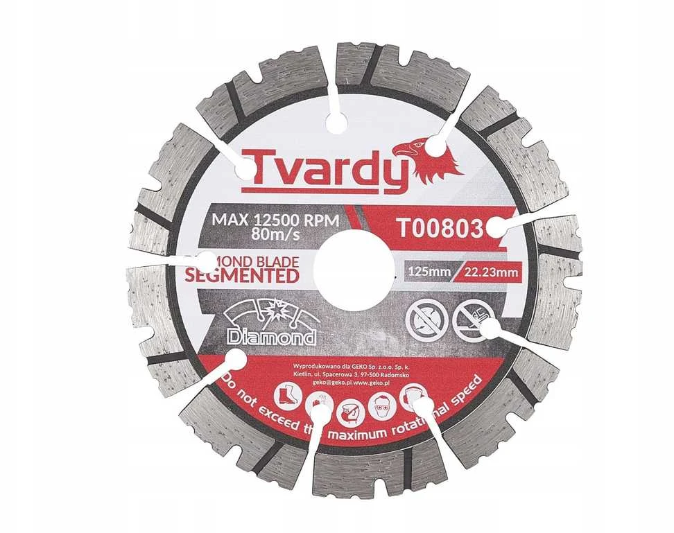Tvardy Deimantinis segmentinis diskas 125x12x22.23mm (50)