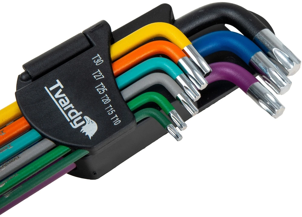 Tvardy Veržliarakčiai torx spalva T10-T50 9 vnt. S2 (20) (5903418306182)