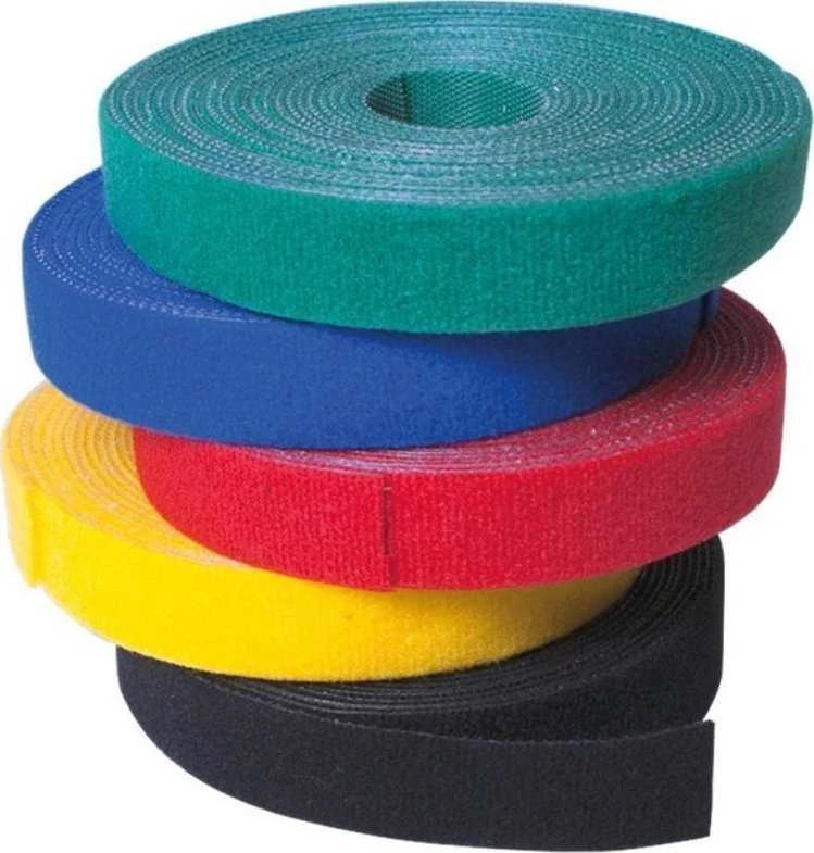 „Techly Strong“ kabelių raištelių organizatorius, lipni juosta su kilpelėmis, 10 m x 20 mm, pjaustoma, juoda