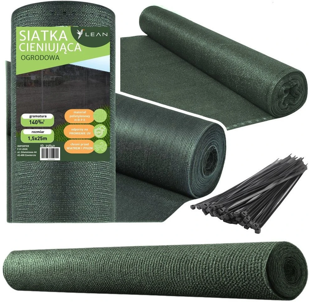 Lean Apsauginis tinklas tvorai, balkonui, 1,5 x 25 m, 140 g/m²