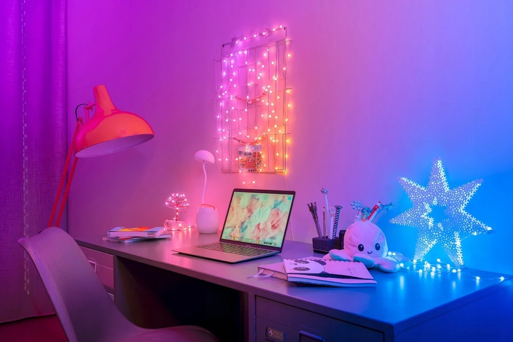 Kalėdinė girlianda Twinkly Candies 200 RGB LED USB- C, žalios spalvos laidas