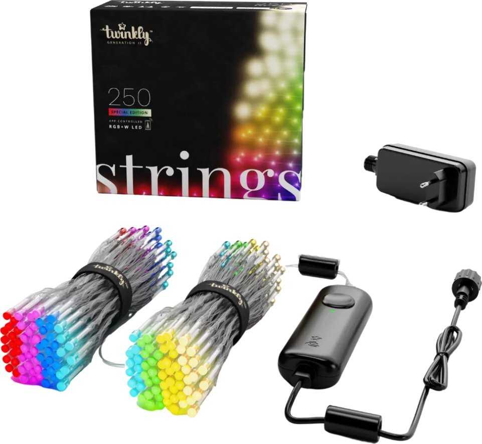 Twinkly stygos 250L 5mm RGBW permatomos|Twinkly