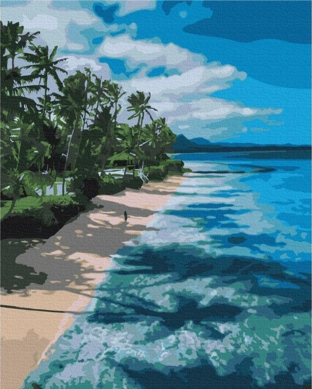 Twoje Hobby Jūsų hobis Tapyba skaičiais ŠEPETĖLIS, 40x50 cm, rojaus krantinė, 1 vnt.