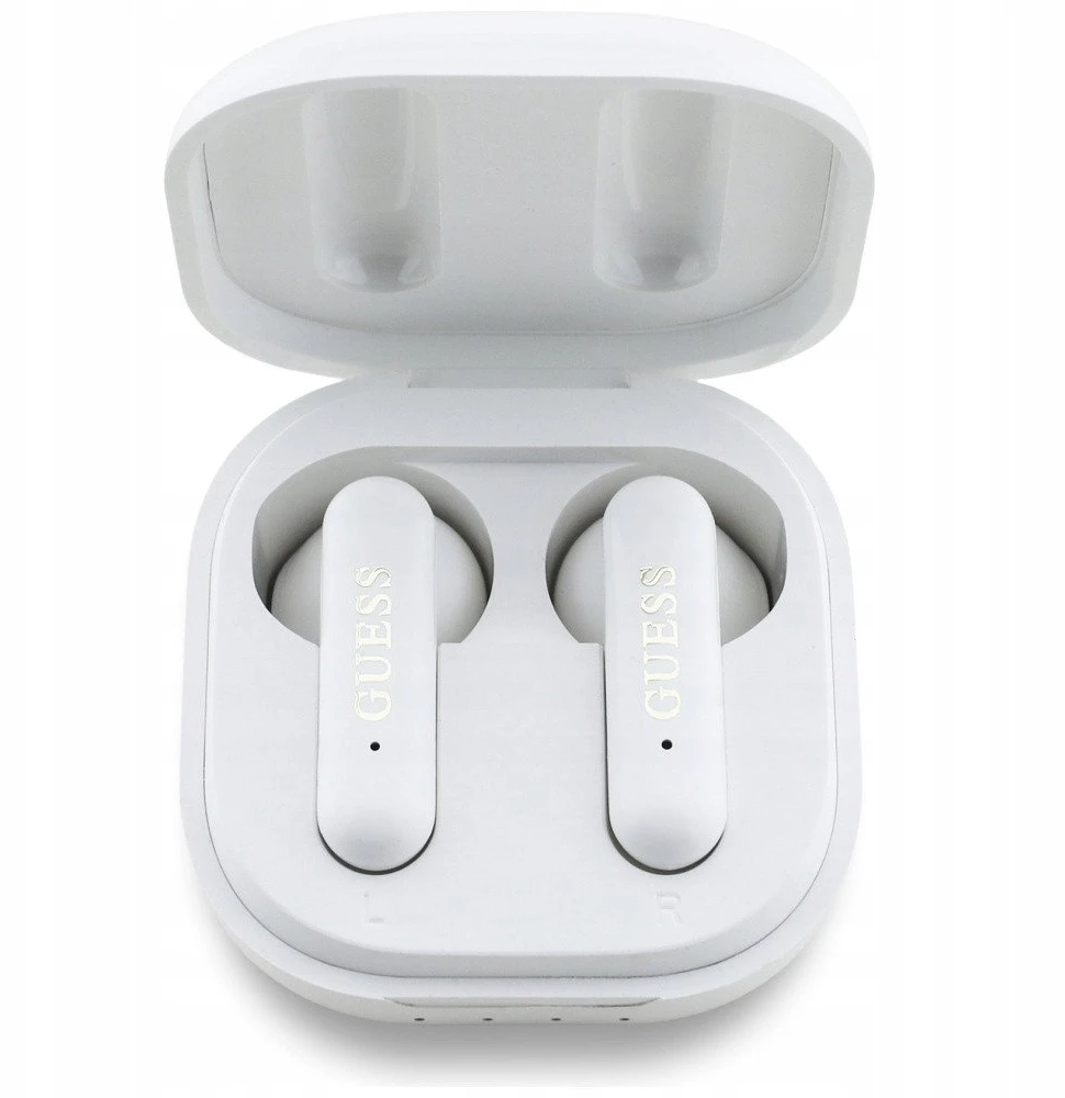 TWS Guess 4G Metal Logo ausinės baltos spalvos