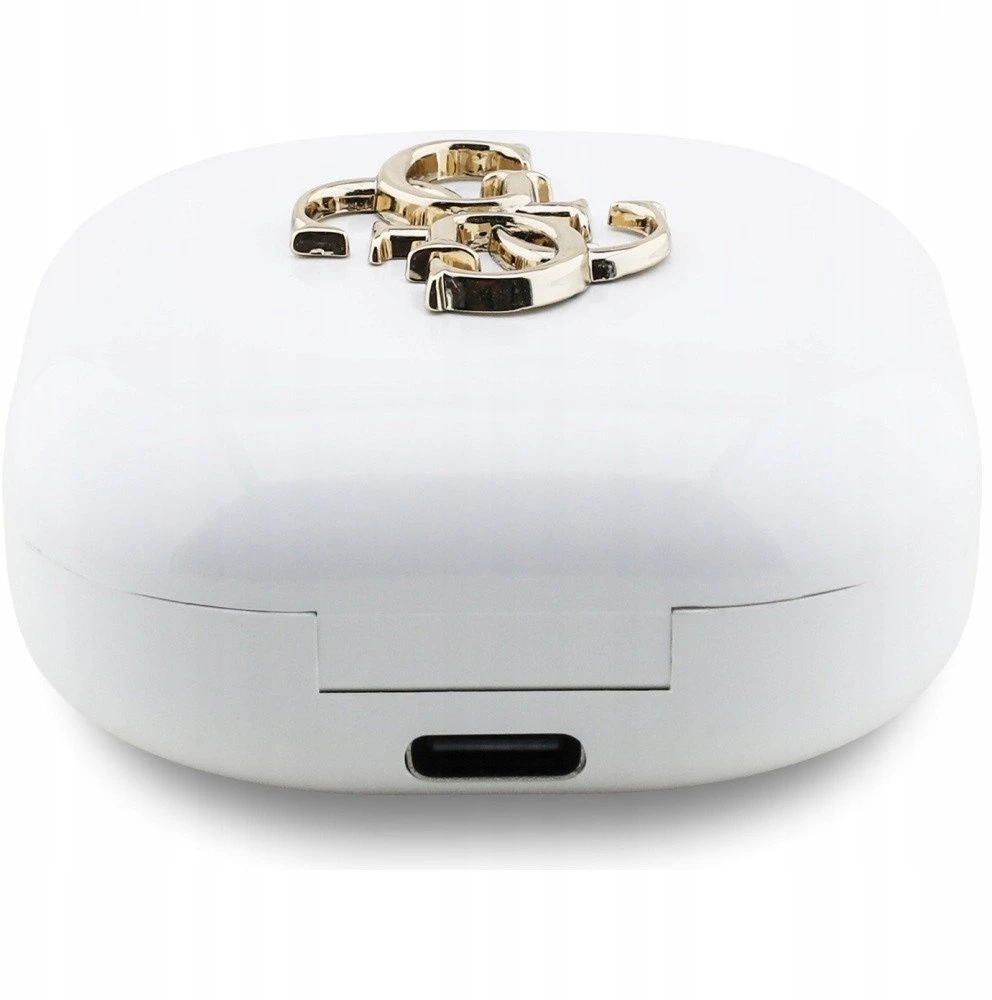 TWS Guess 4G Metal Logo ausinės baltos spalvos