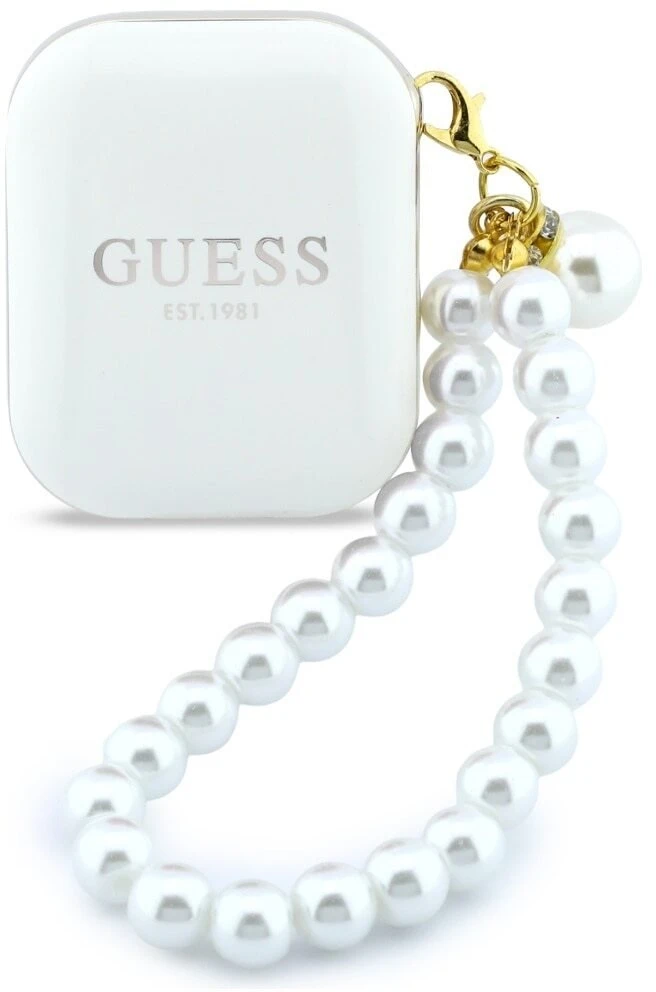 Belaidės ausinės GUESS TWS Pearl Strap GUE005327 baltas
