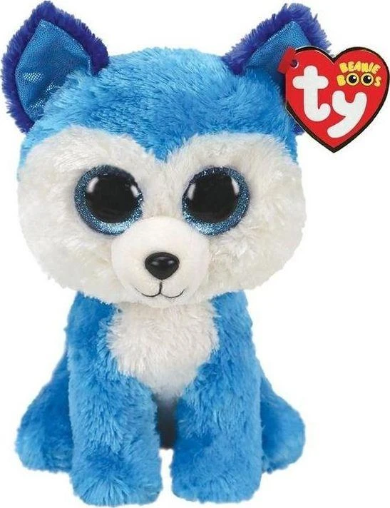 TY Beanie Boos Pliušinis žaislas - mėlynas haskis, 15 cm aprašymas - Prekės nuotrauka