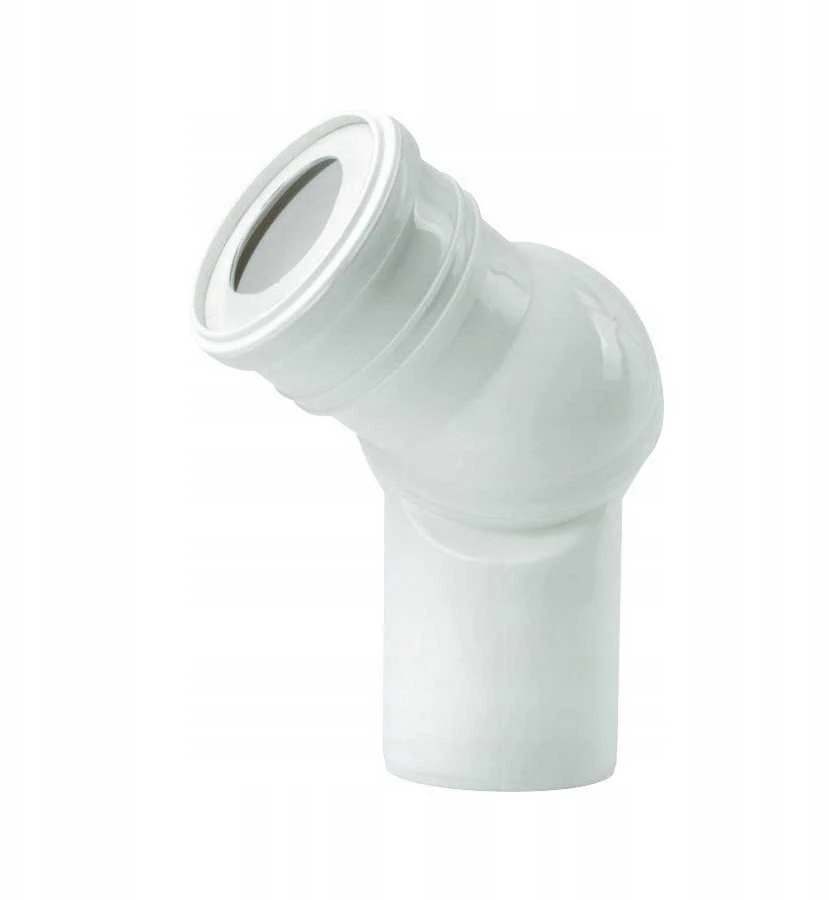 Unitazo alkūnė Tycner 671, reguliuojamoji, Ø 110 mm, balta