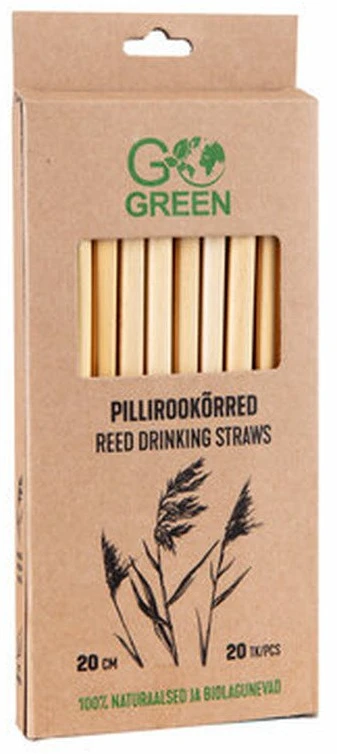 Gogreen kompostuojami nendrių šiaudai Go Žalias 20 vnt./0,08kg