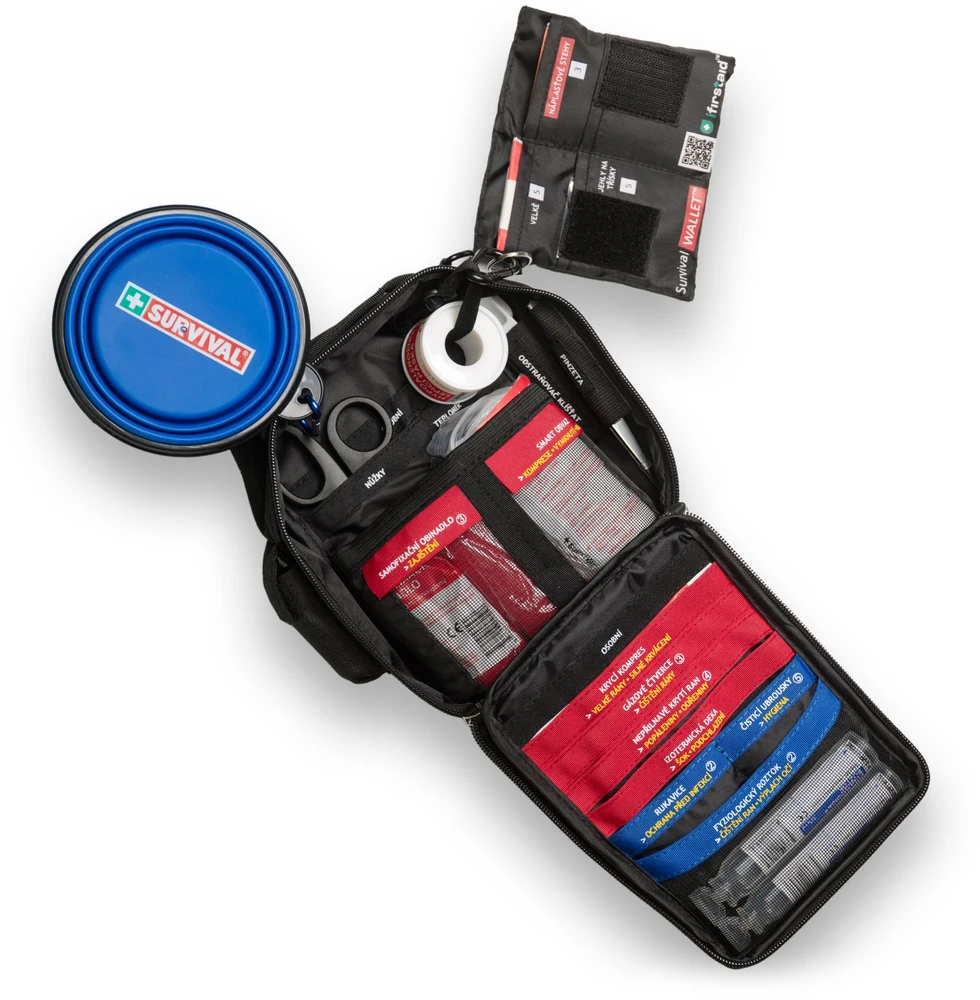 Tzmo pirmosios pagalbos vaistinėlė „Survival First Aid Kit Pet“ (CS-SFAK-BLK-PET)