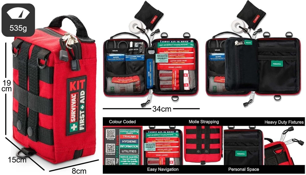 Tzmo Pirmosios pagalbos vaistinėlė SURVIVAL Handy First Aid KIT
