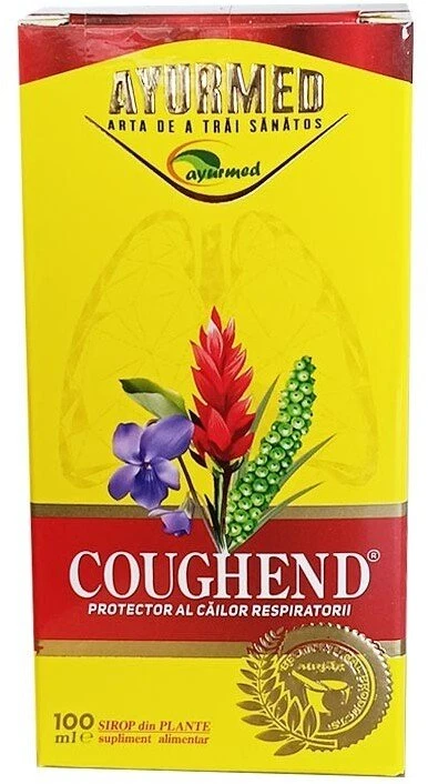 Tzmo Ayurmed, Coughend, With Sugar, Anti-Dry Cough, Syrup, 100 ml Unisex