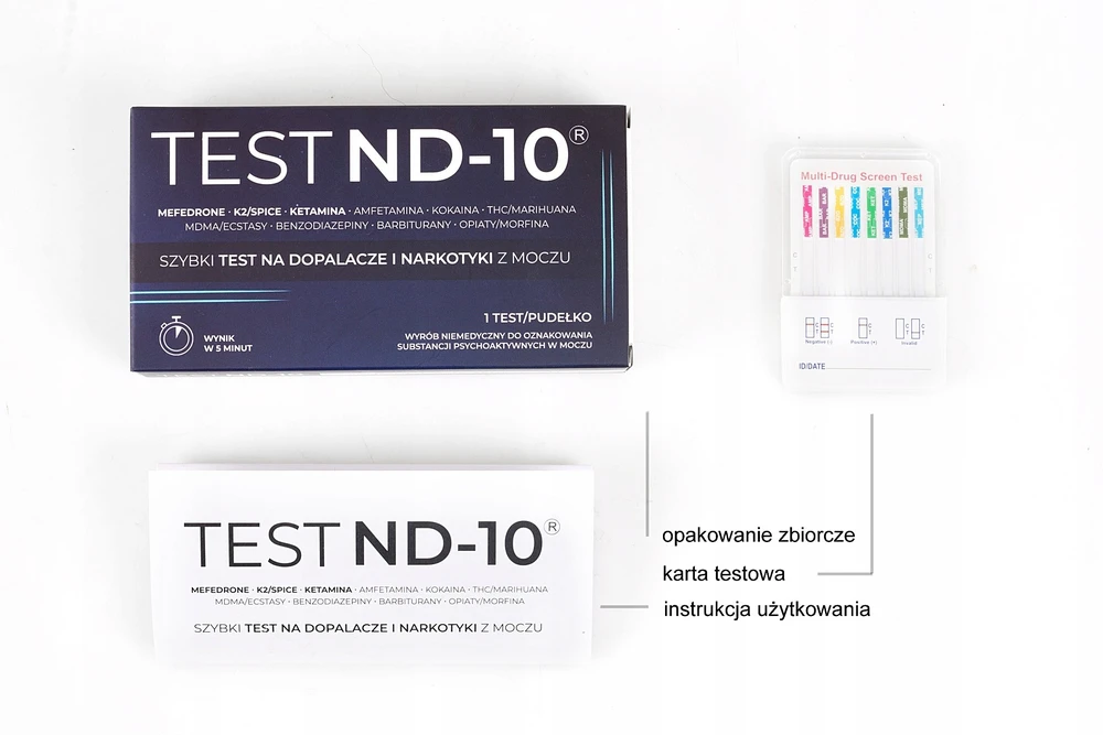 Farmabol Test ND-10 na dopalacze i narkotyki su moczu