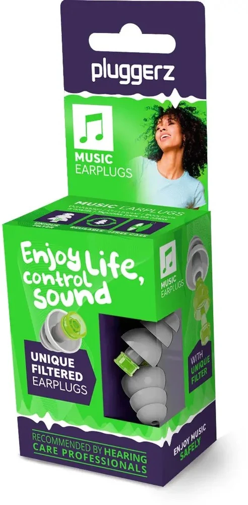 Tzmo Pluggerz, Music, Sound Control, Earplugs, 2 pcs Unisex