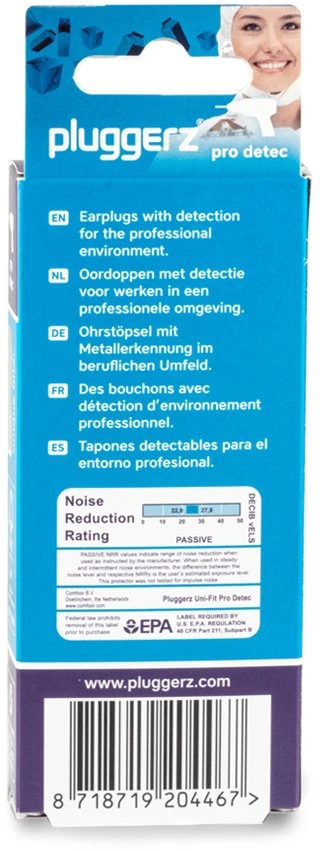 Tzmo Pluggerz Pro ausų kištukai, mėlyni, 4 vnt., unisex