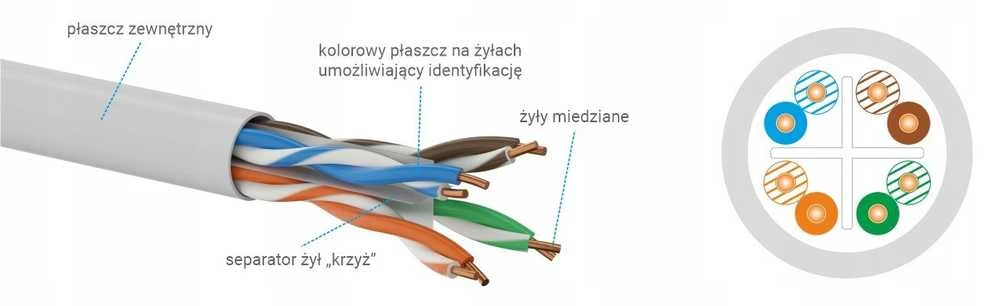 Q-LANTEC U/UTP cat.6A tinklo kabelis, susukta pora, LSOH