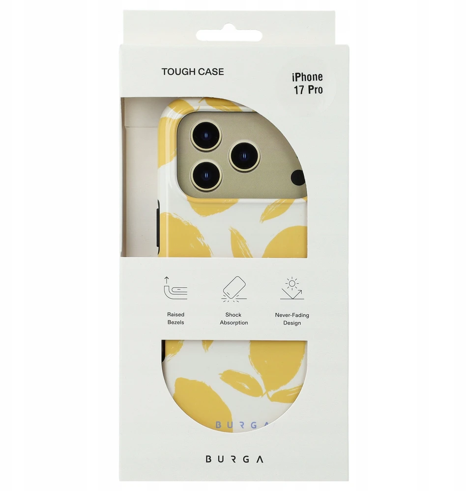 Dėklas Burga Tough Magsafe – iPhone 17 Pro suderinamas su MagSafe (citrinos pyragas)
