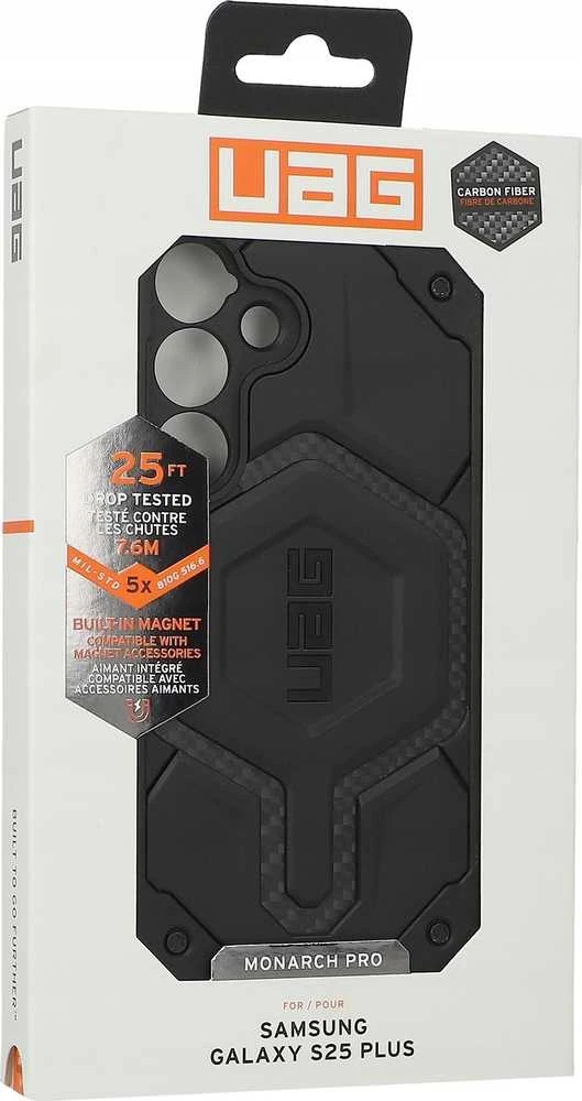 Dėklas Urban Armor Gear „UAG Monarch Pro“, anglies pluošto – „Samsung Galaxy S25+“
