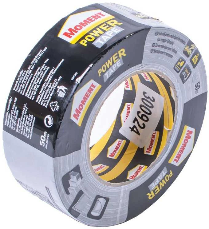 Lipnioji juostelė MOMENT POWER TAPE, 50 m × 50 mm, sidabrinė