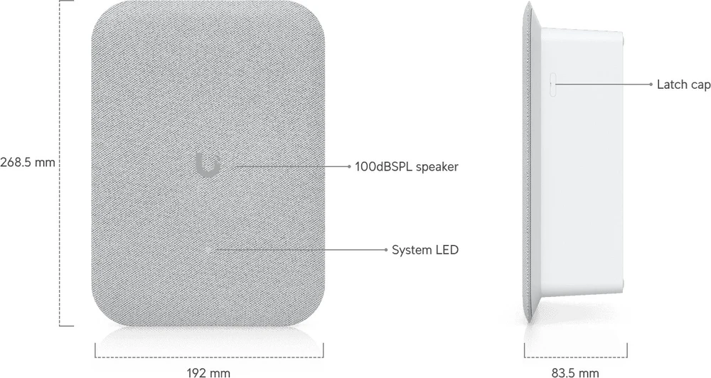 Maršrutizatorius Ubiquiti głośnik wewnętrzny UniFi AI Speaker 100 dB PoE (UP-AI-Speaker)