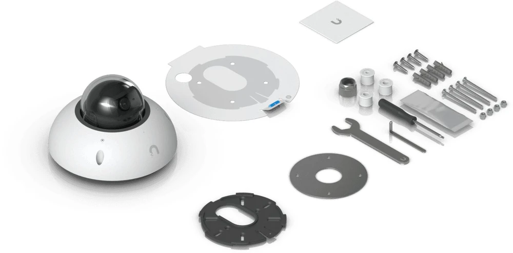 Ubiquiti G6 Dome IP apsaugos kamera, skirta vidaus ir lauko sąlygoms, 3840 x 2160 pikselių, skirta luboms/sienoms.