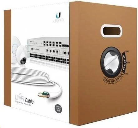 UBIQUITI UC-C6-CMR Ubiquiti UniFi Indoor Cable Cat6 CMR UTP 23 AWG 304m, Iki 10G Ethernet
