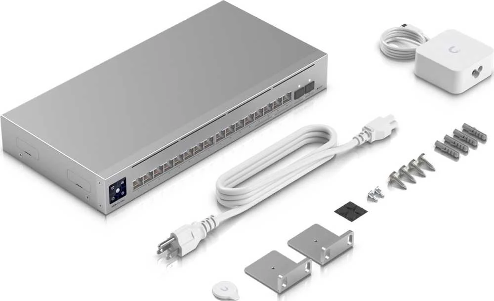 Šakotuvas 16 prievadų komutatorius Ubiquiti Unifi USW-Pro-Max-16-EU