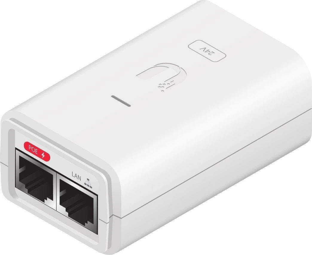 Ubiquiti PoE adapteris su LAN ir PoE jungtimis