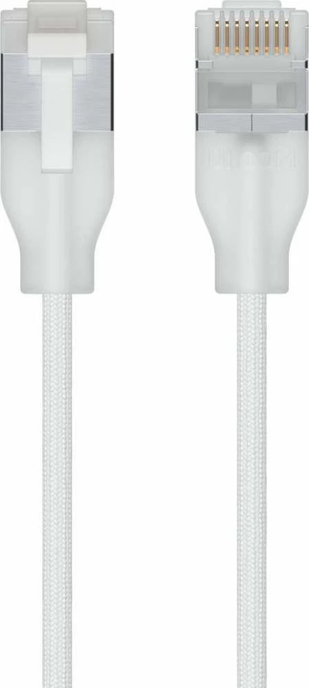 Ubiquiti UACC-Cable-Patch-EL-C6A-0.15M-W tinklo kabelis pusiau permatomas, Baltas 0.15 m Cat6a