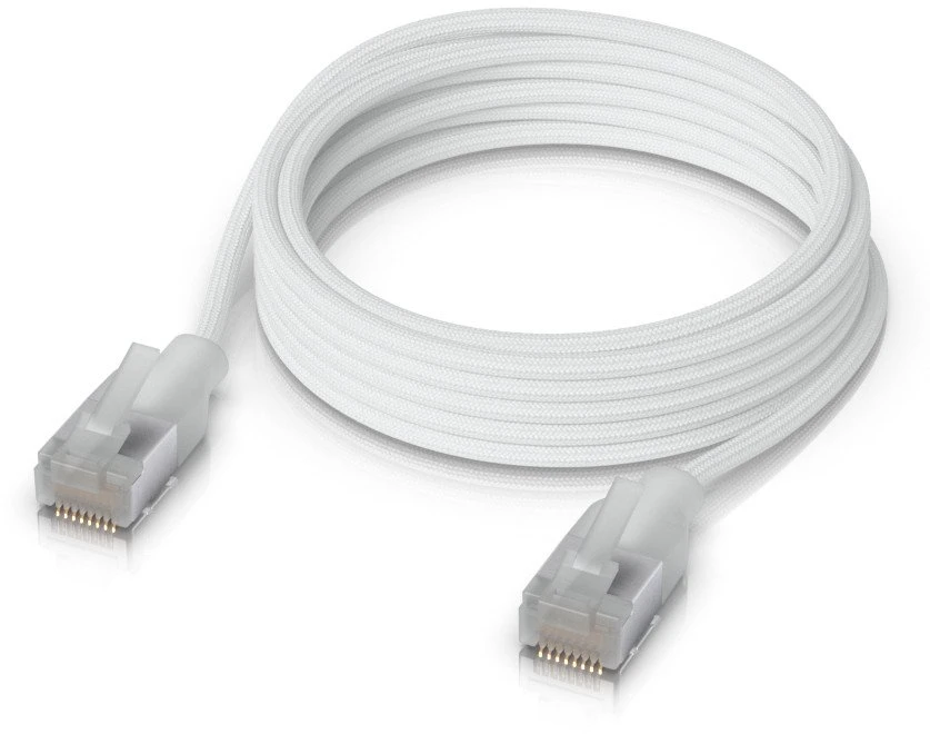 Ubiquiti UACC-Cable-Patch-EL-C6A-2M-W Tinklo kabelis, permatomas, baltas, Cat6a