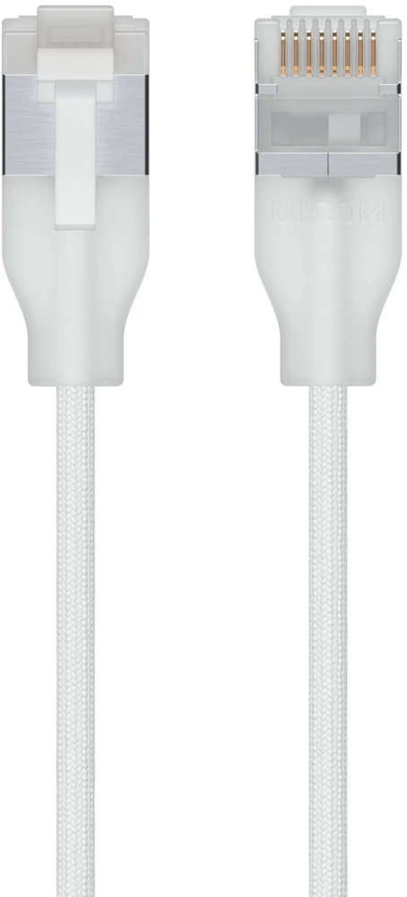 Ubiquiti UACC-Cable-Patch-EL-C6A-2M-W Tinklo kabelis, permatomas, baltas, Cat6a