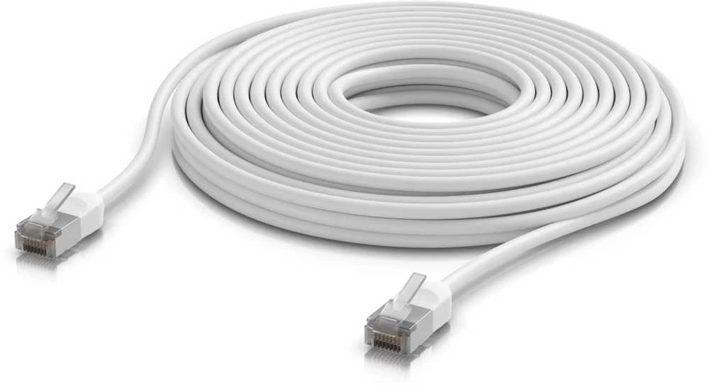 Ubiquiti UACC-Cable-Patch-Outdoor-C6A-12M-W Baltas Cat6a tinklo kabelis