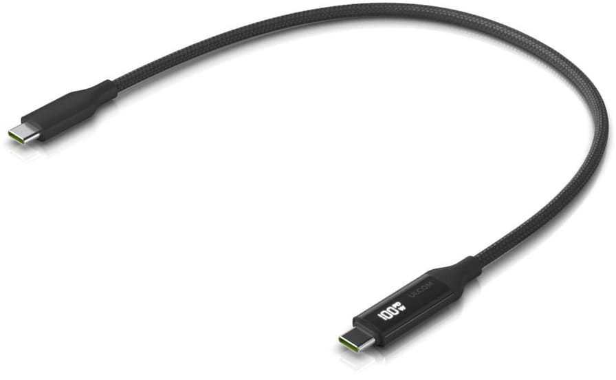 Kabelis USB Ubiquiti USB-C - USB-C 0.3 m Juodas (UACC-CABLE-USB-100W-0.3M-BK)