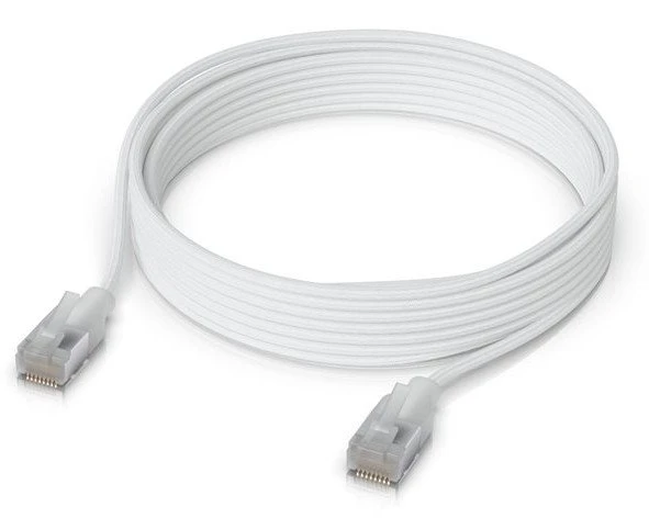 Ubiquiti Ubiquiti UACC-Cable-Patch-EL-C6A-5M-W kabelis sieciowy Półprzezroczysty, Baltas Cat6a