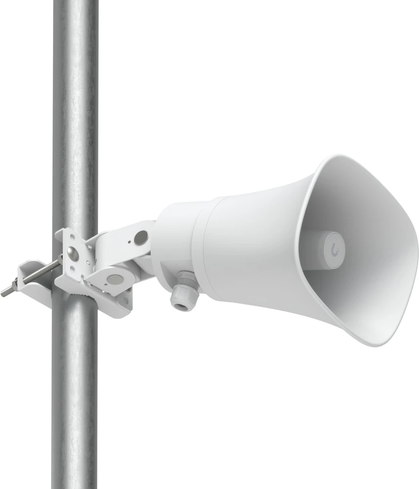 Kompiuterio kolonėlės UBIQUITI DI GARSIAKALBIS SU RIAUKŠČIAIS, TINKAMAI ORŲ APSAUGOTIMIS, 120 DB GARSIAKALBIS SU PAŽANGIA DI ĮSPĖJIMO FUNKCIJA IR UNIVERSALIOMIS SIENOS, KAMPO IR STOVO MONTAVIMO GALIMYBĖMIS.