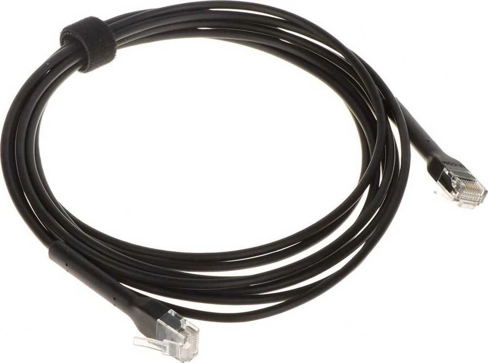 „Ubiquiti U-Cable-Patch-3M-RJ45-BK“ kabelis su lenkiamais RJ45 antgaliais, 3 mm išorinis skersmuo, kabelio ilgis: nuo 0,1 iki 8 m