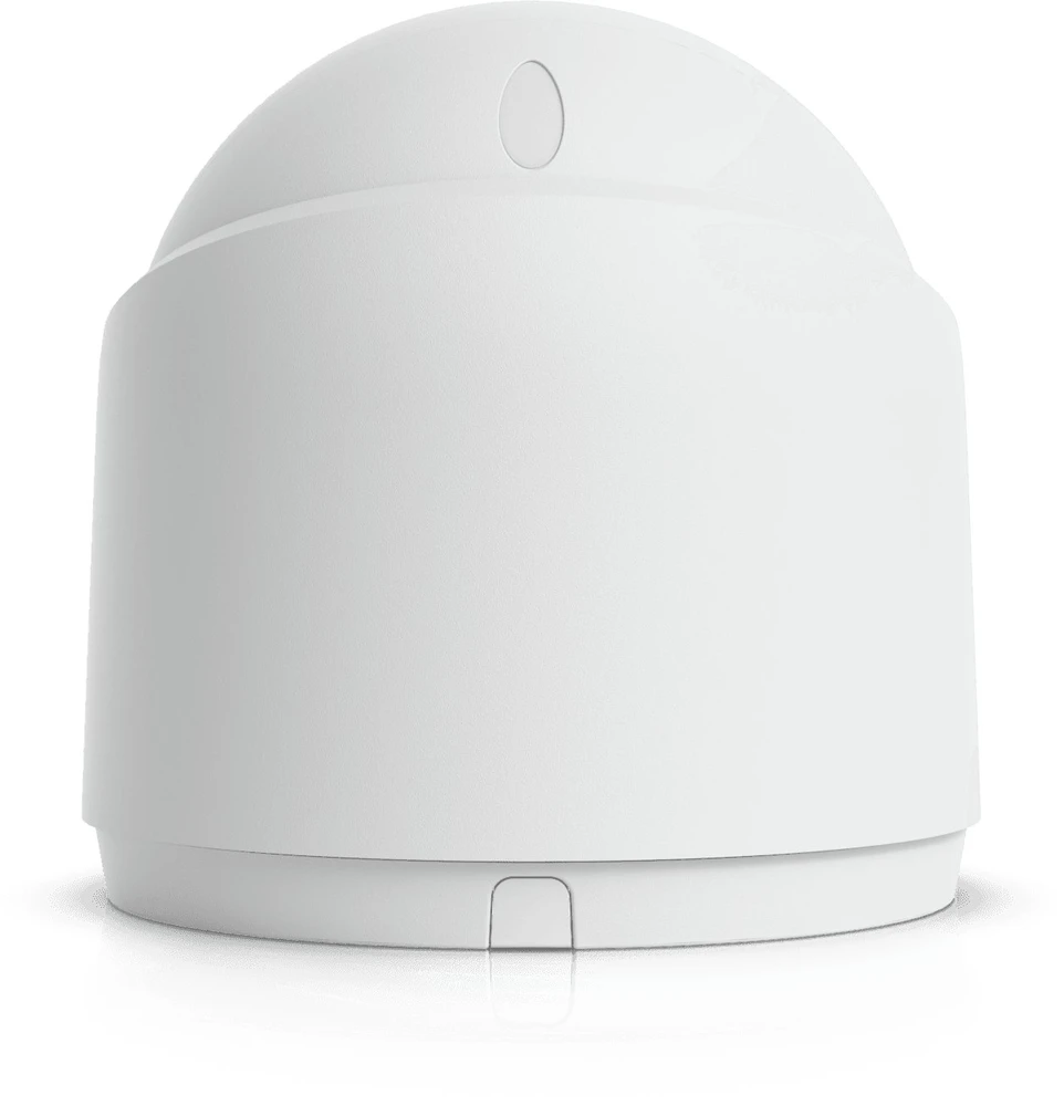 Ubiquiti UVC-G6-Pro-Turret-W Visoms oro sąlygoms atspari 4K PoE+ kamera su „Multi-TOPS“ dirbtinio intelekto varikliu, 2,36 karto optiniu priartinimu ir dideliu 1/1,2 colio CMOS jutikliu, užtikrinančiu išskirtinį aiškumą esant prastam apšvietimui ir didelio nuotolio IR naktinį matymą.